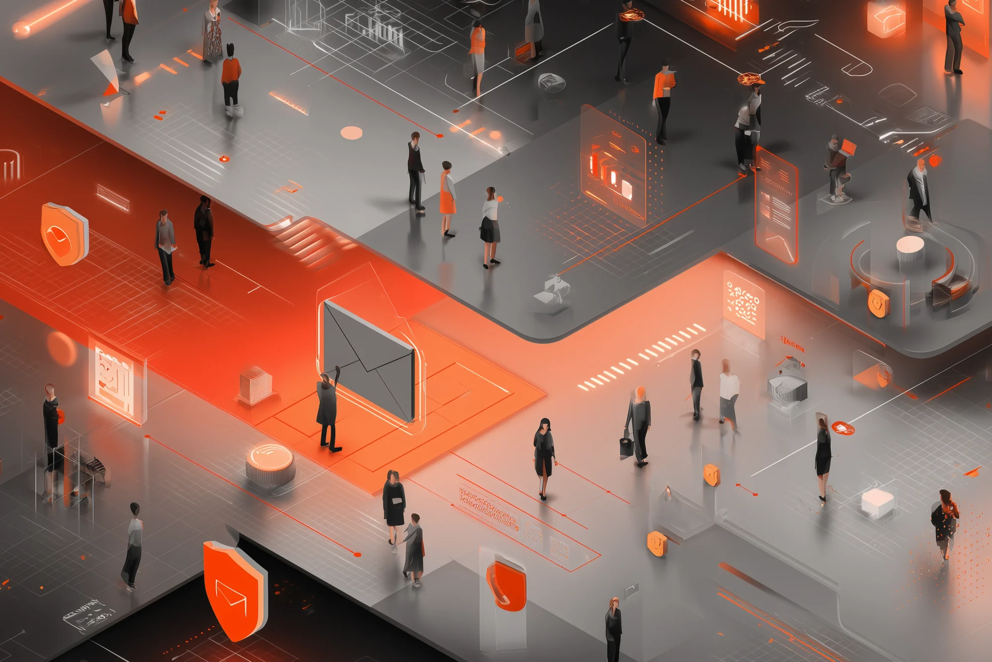 Cybersecurity awareness and phishing simulation training visual